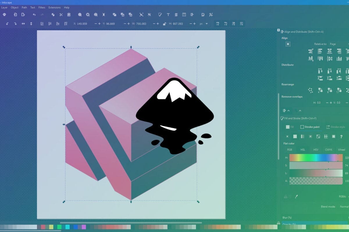 Inkscape -редактор векторної графіки для дизайну логотипів, ілюстрацій та веб-графіки