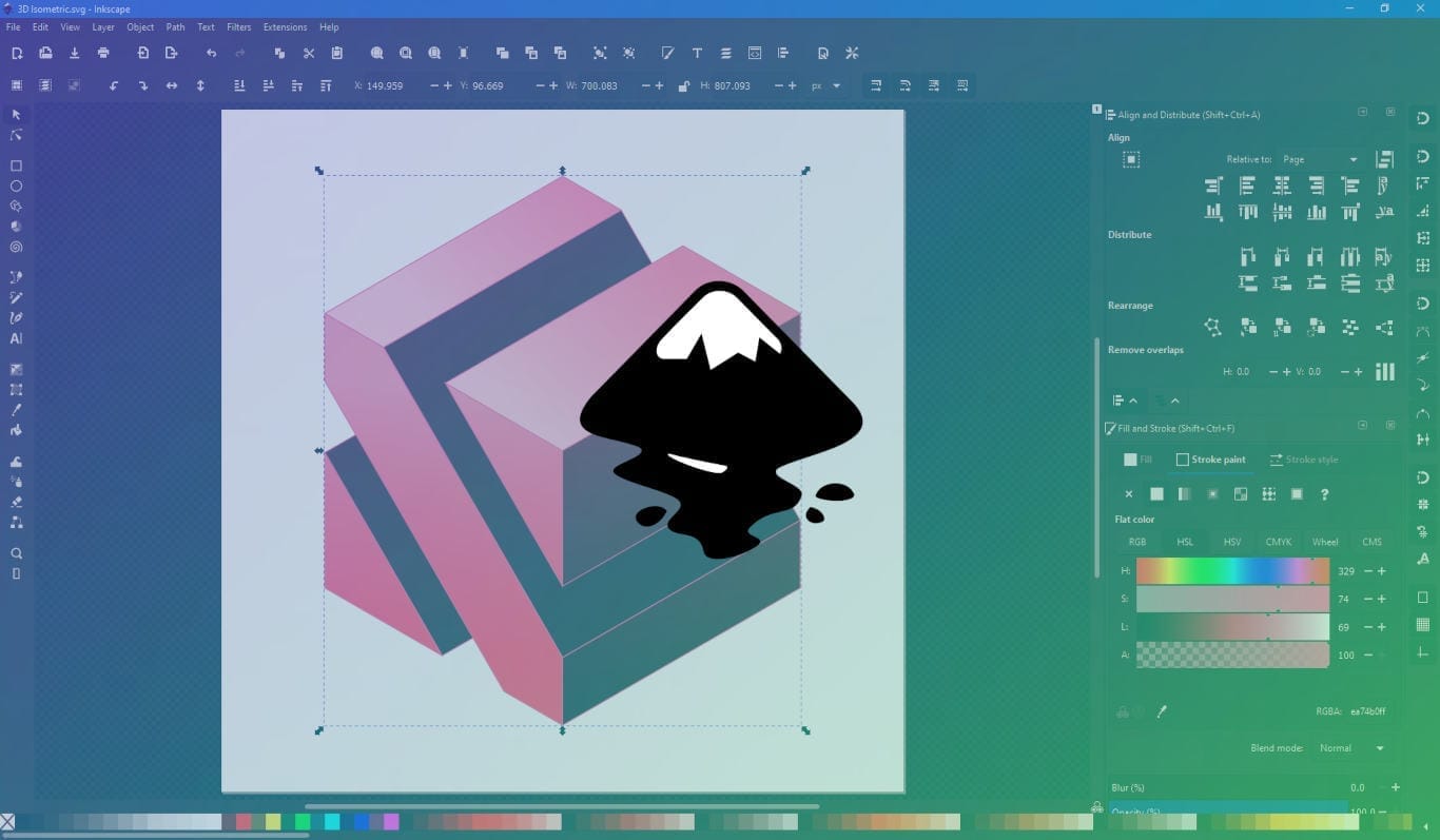 Inkscape -редактор векторної графіки для дизайну логотипів, ілюстрацій та веб-графіки