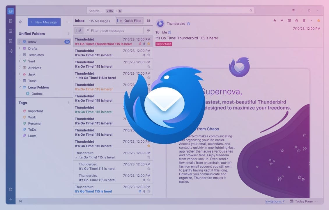 Thunderbird - Поштовий клієнт для ефективного і безпечного управління листами.