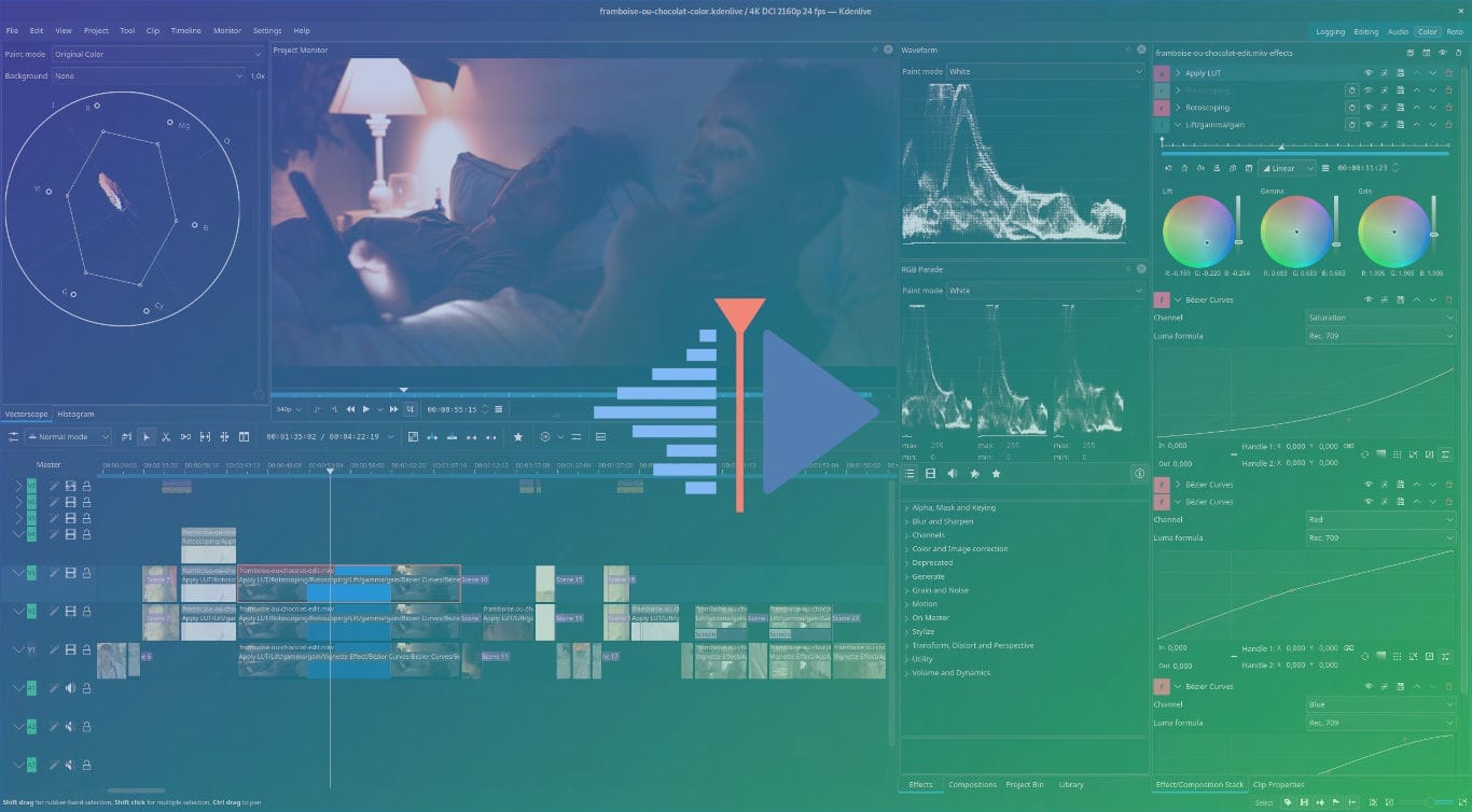 Kdenlive - нелінійний відеоредактор для любителів та професіоналів