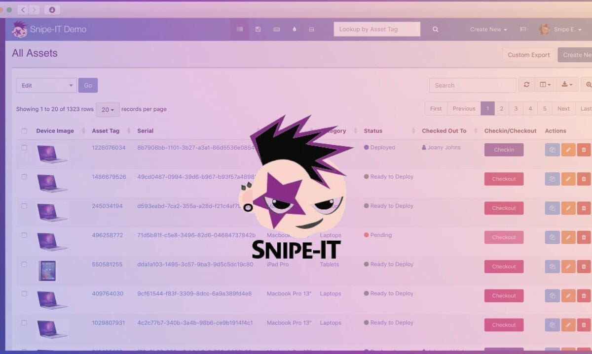 Snipe-IT управління активами та інвентарем підприємства