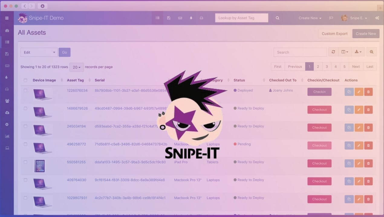 Snipe-IT управління активами та інвентарем підприємства