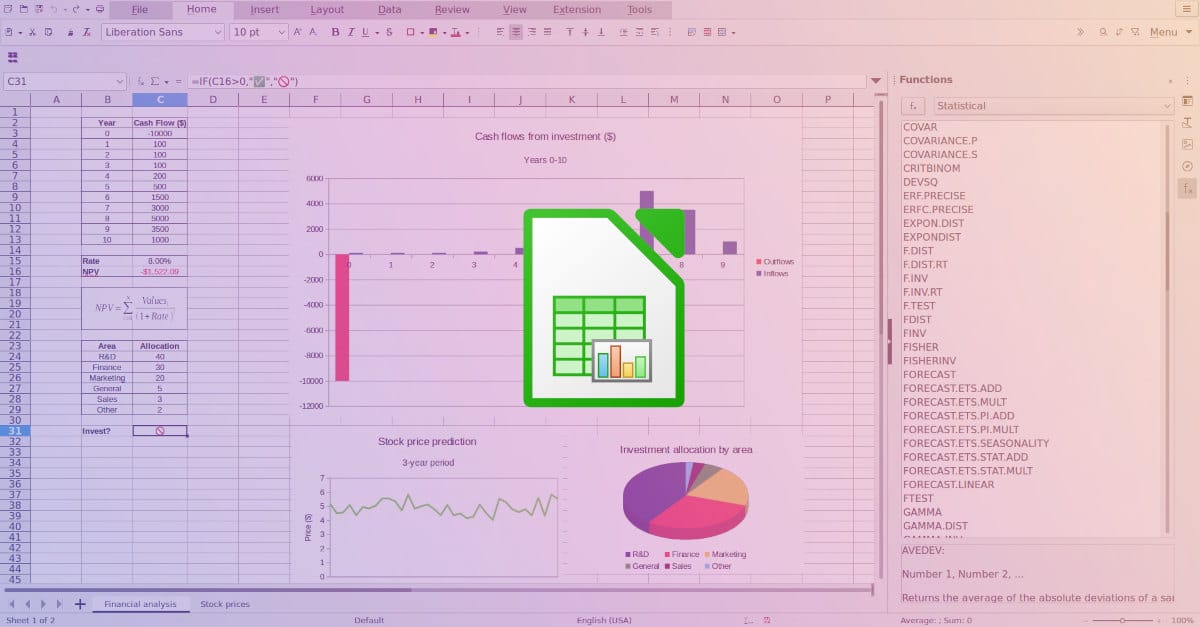 LibreOffice Calc – програма для створення та редагування електронних таблиць